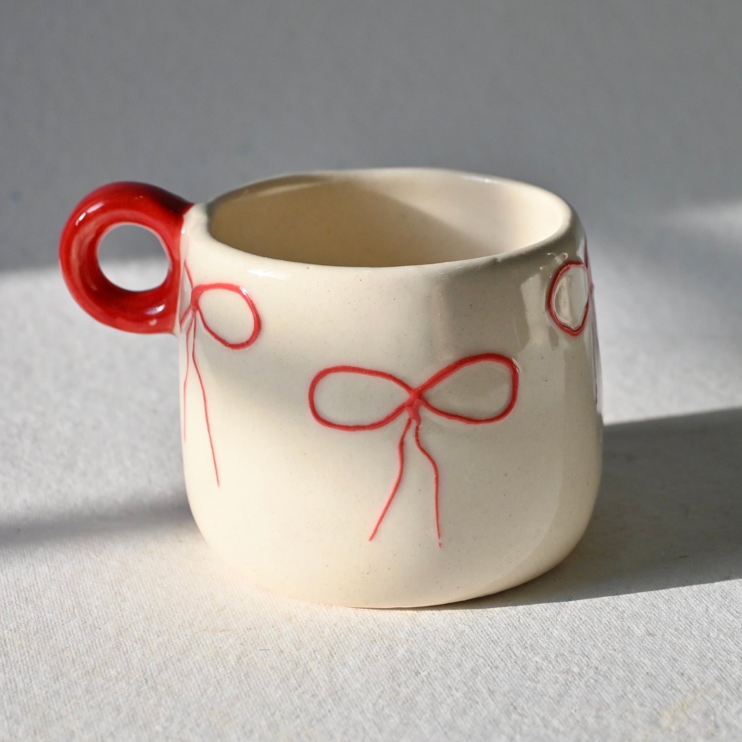 Pink Bow Pinteresty Ceramic Mug
