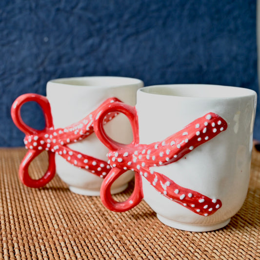 Red Ribbon Cute Aesthetic Mug