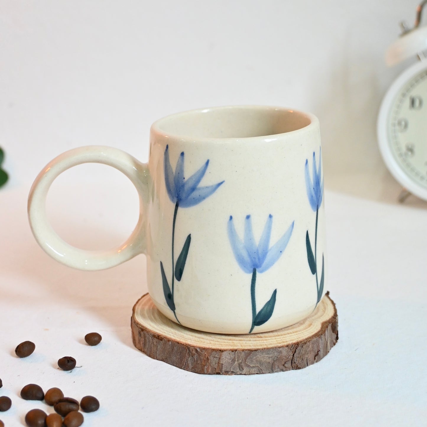 Blue Tulip Ceramic Mug