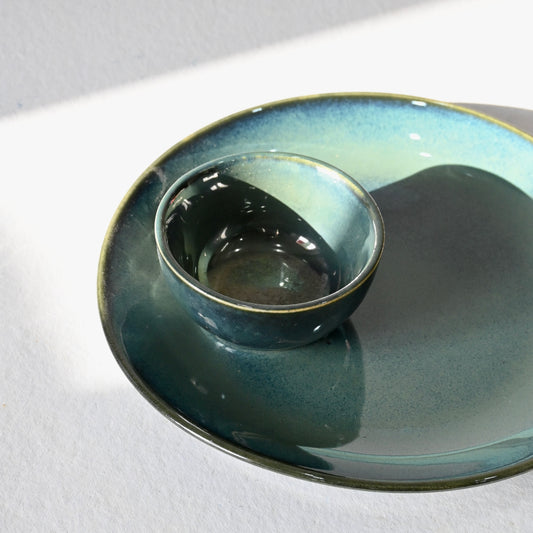 Emerald Handmade Ceramic Dinnerware Set for 1 (2 pcs)