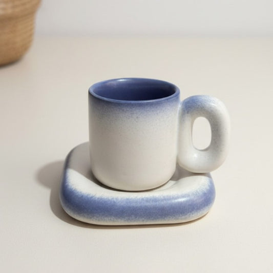 Indigo Cup & Saucer Ceramic Set