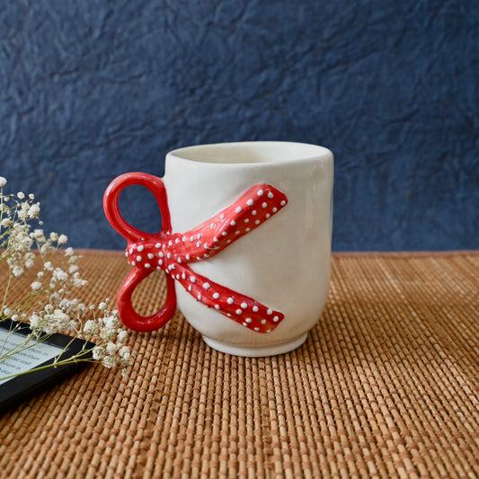 Red Ribbon Cute Aesthetic Mug