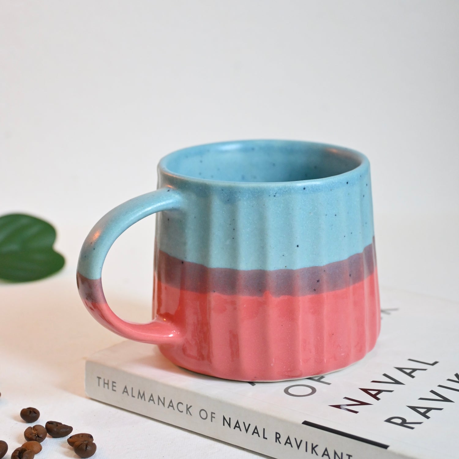 Red & Blue Strips Aesthetic Ceramic Mug