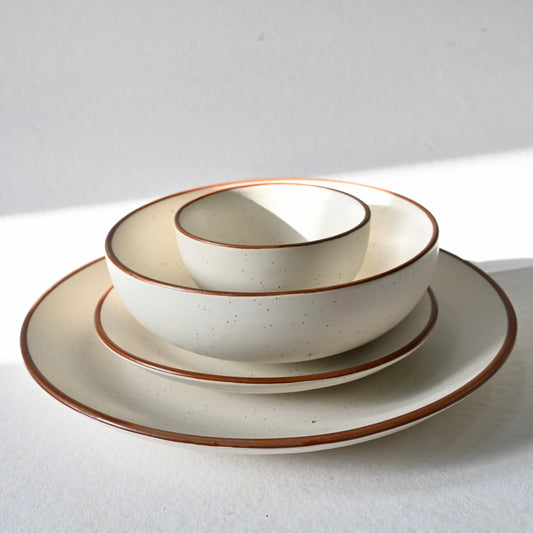 saabi set of four white ceramic dinner set first picture