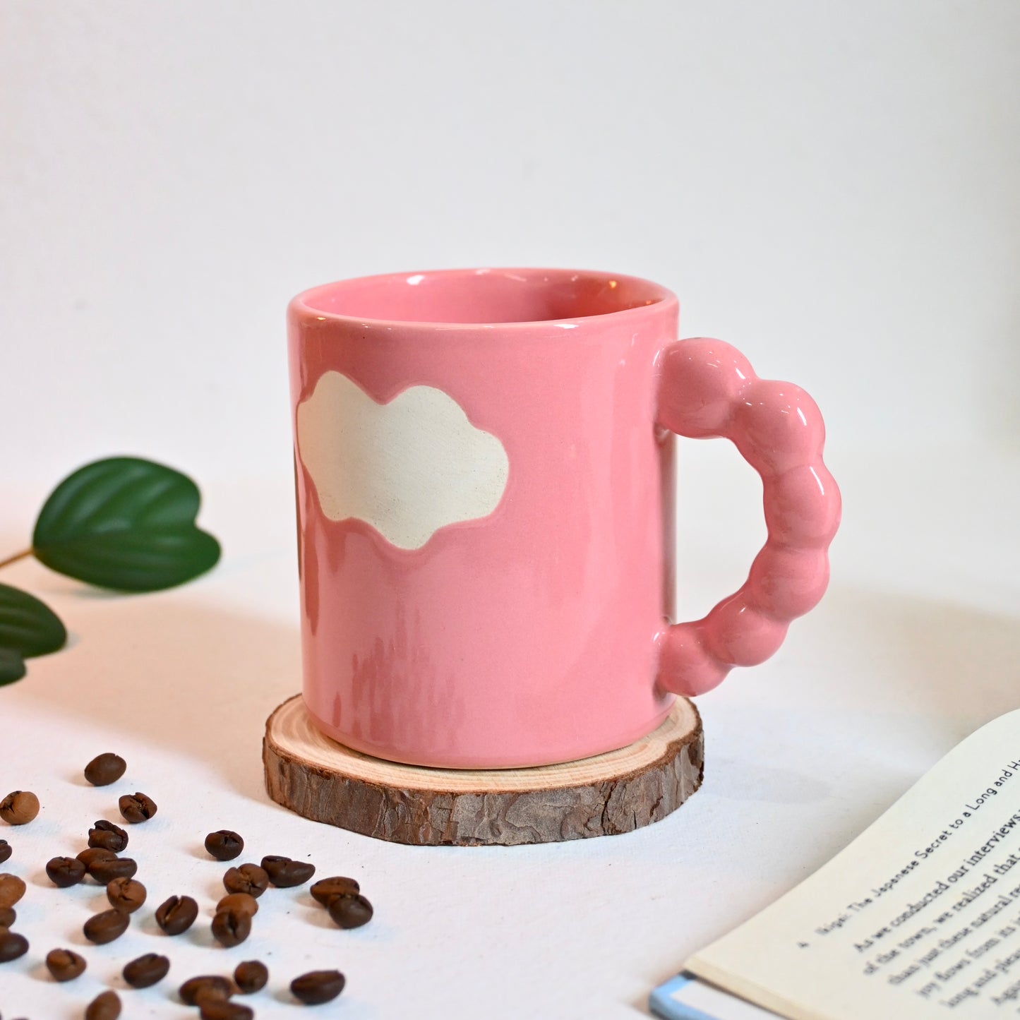 Pink Cloudy Ceramic Mug