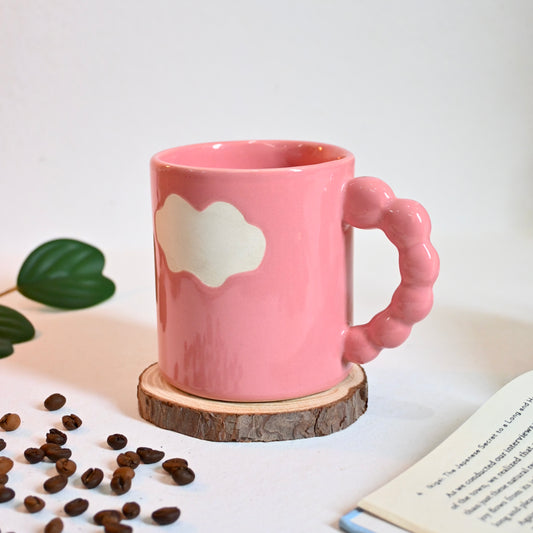 Pink Cloudy Ceramic Mug