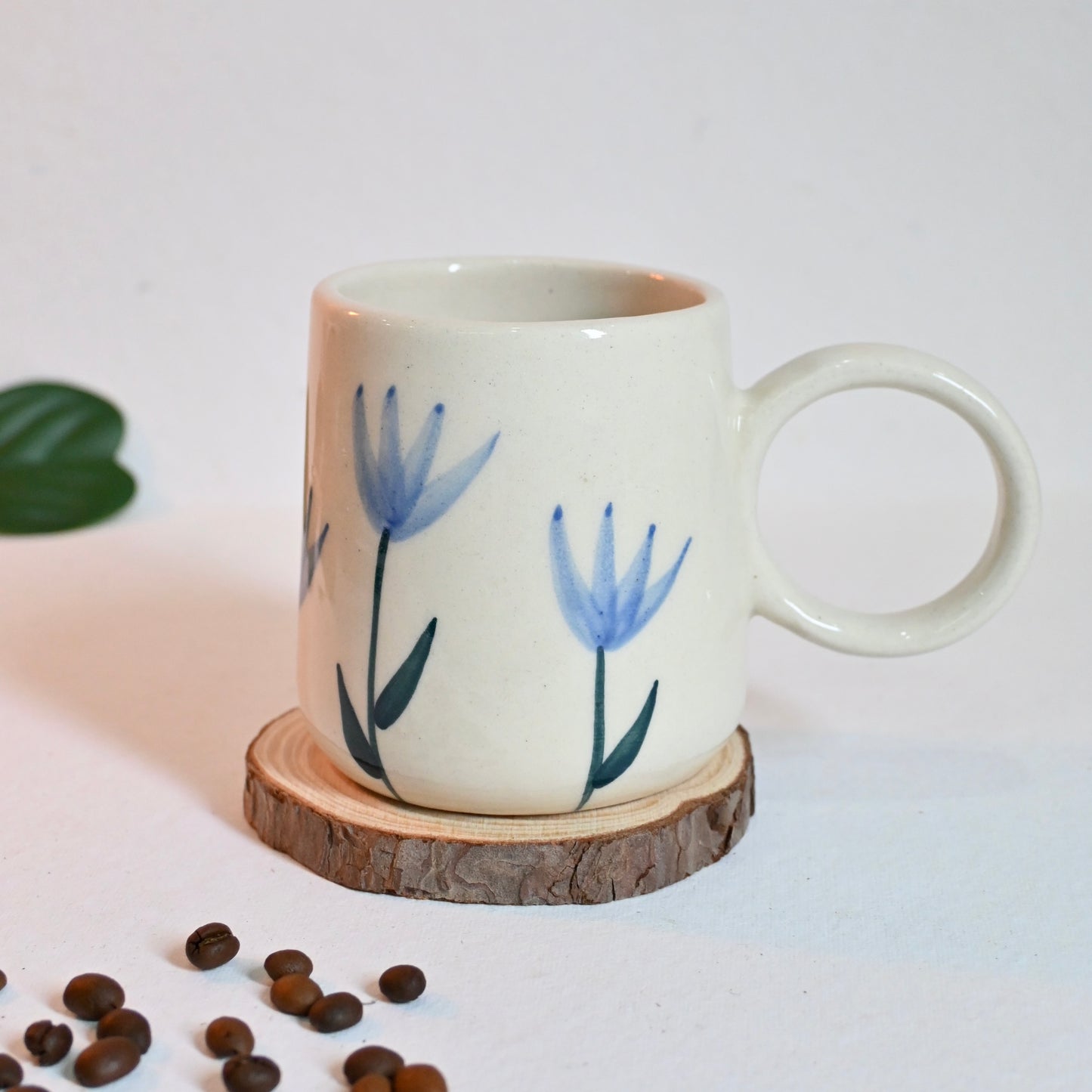 Blue Tulip Ceramic Mug