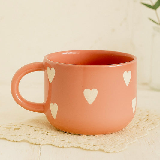 Cute Pink Hearts Pinterest Mug