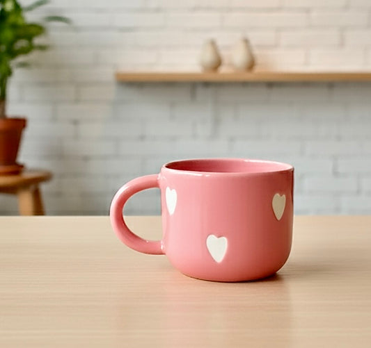 Cute Pink Hearts Pinterest Mug