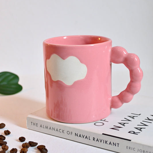 Pink Cloudy Ceramic Mug