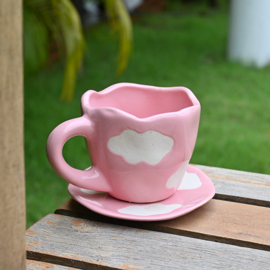 Pink Sky Cup and Saucer