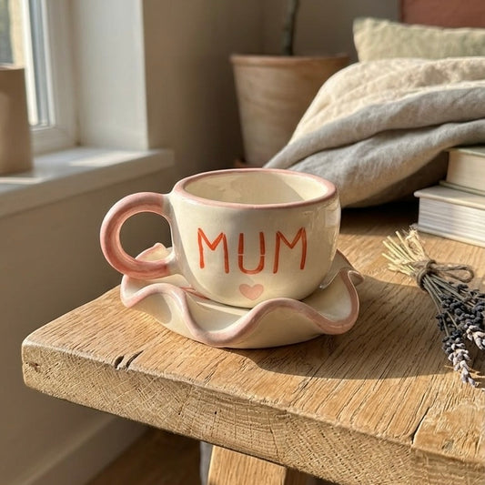 Mom ❤️ Cup & Saucer Set