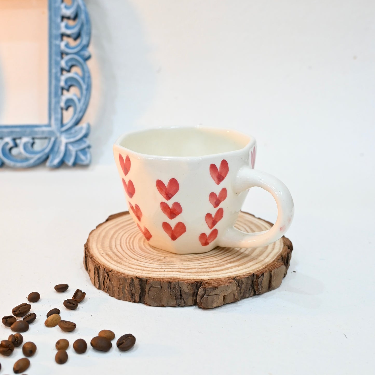 Red Hearts Ceramic Mug