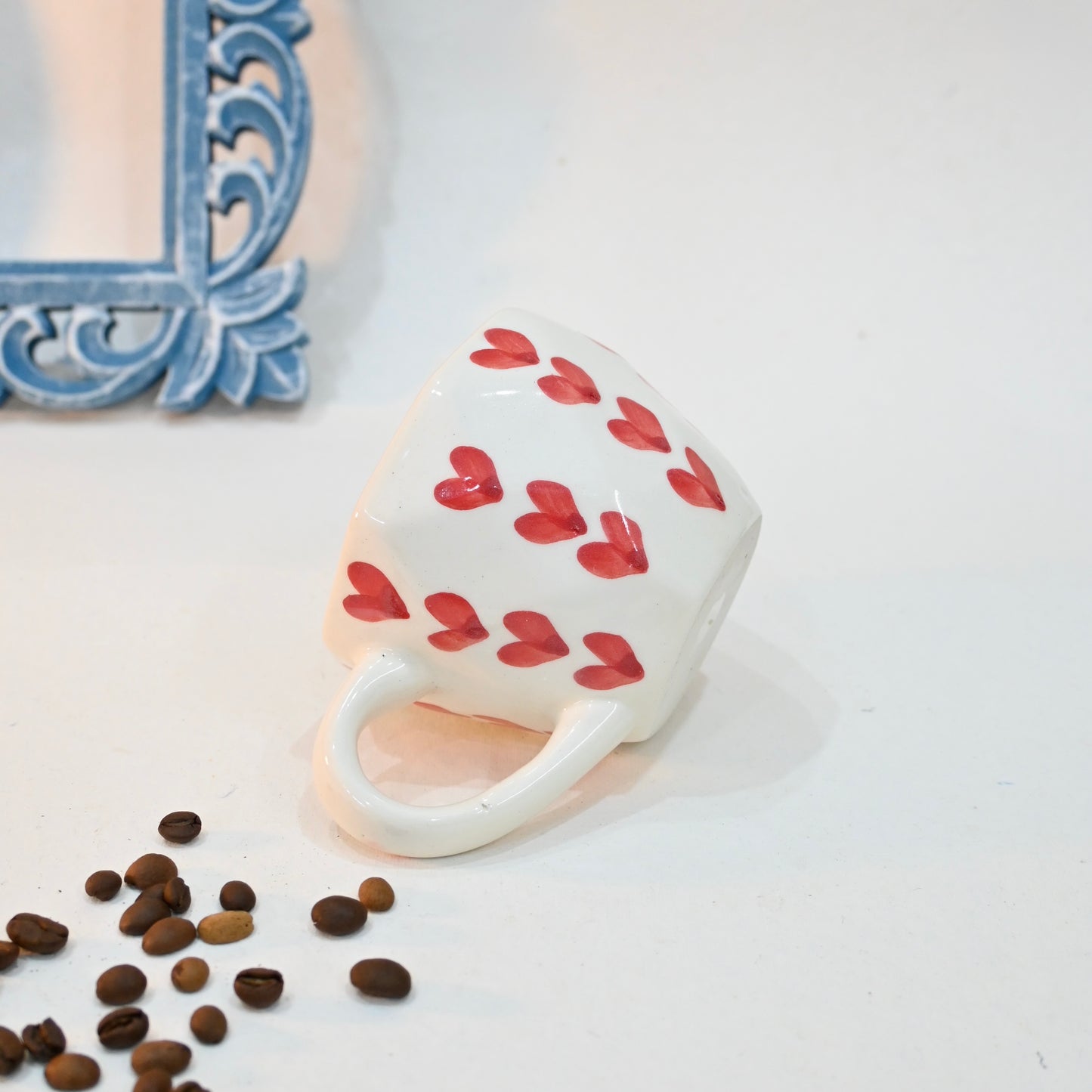 Red Hearts Ceramic Mug