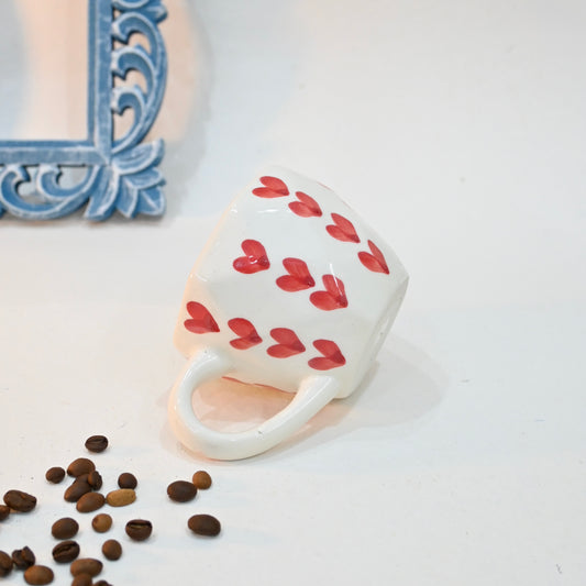 Red Hearts Ceramic Mug