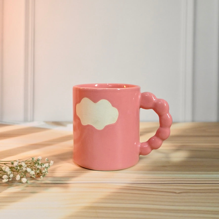 Pink Cloudy Ceramic Mug