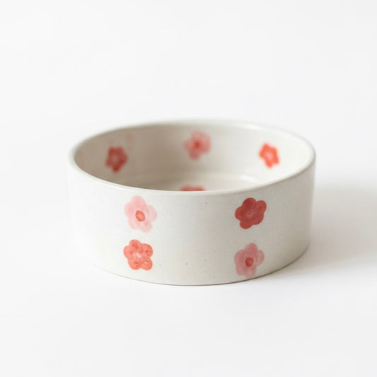 Pink Flower Ceramic Bowl