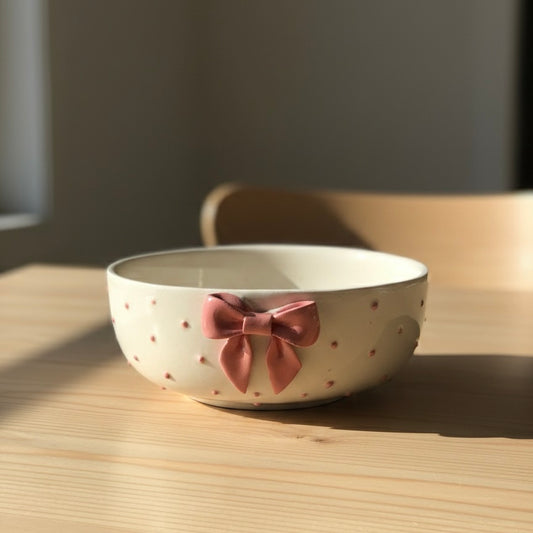 Blush Bow Ceramic Bowl