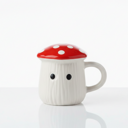 Red Cap Mushroom Cute Ceramic Mug