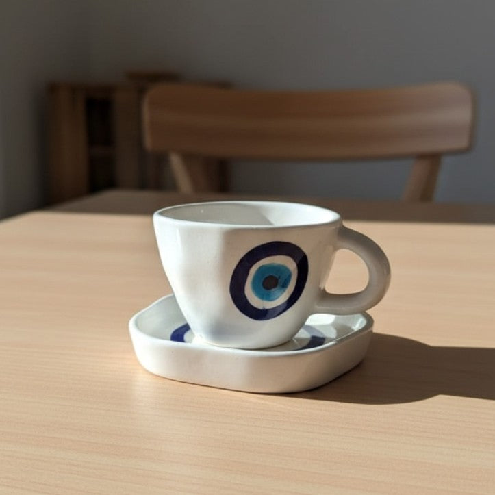Evil Eye Cup and saucer