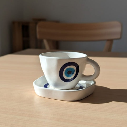 Evil Eye Cup and saucer