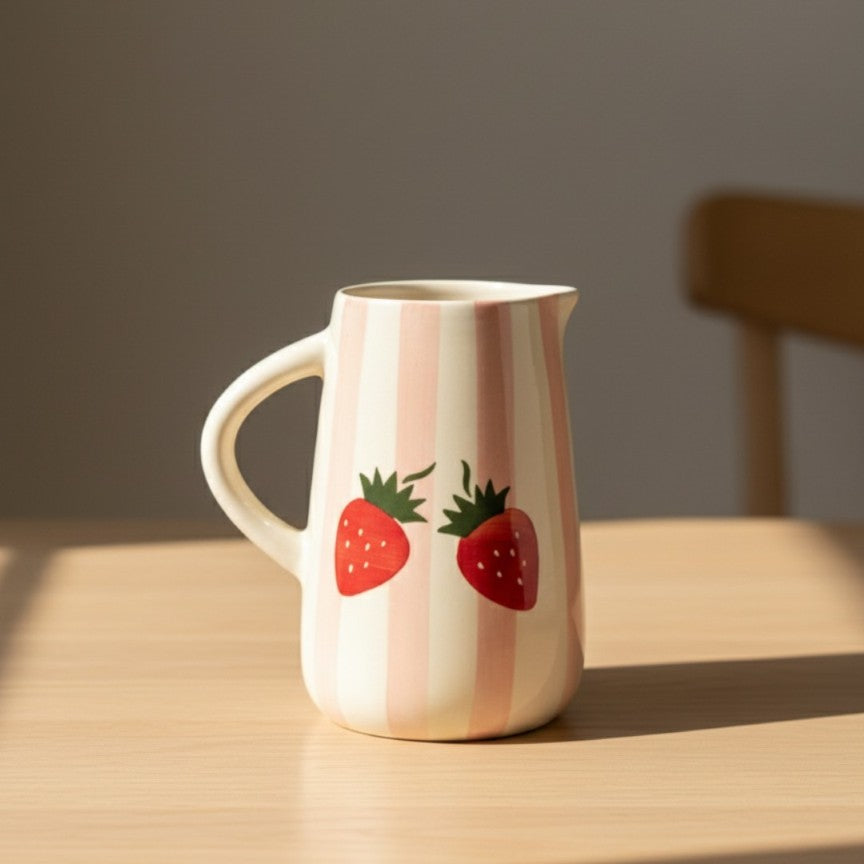 Strawberry Cute Pinteresty Ceramic Jug