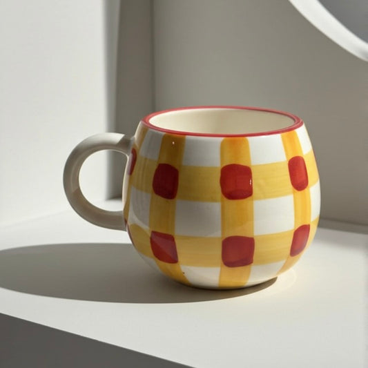The Buttercup Check Mug