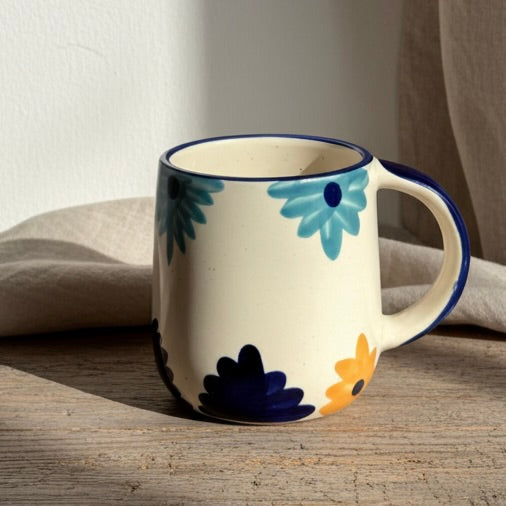 The Retro Bloom Speckled Mug