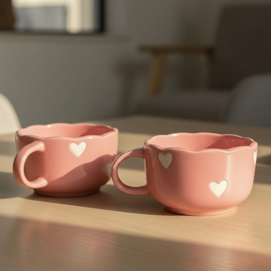 Pink Hearts Wavesip Cute Pinteresty Mug