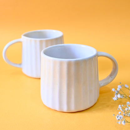 Vanilla Textured Ceramic Mug