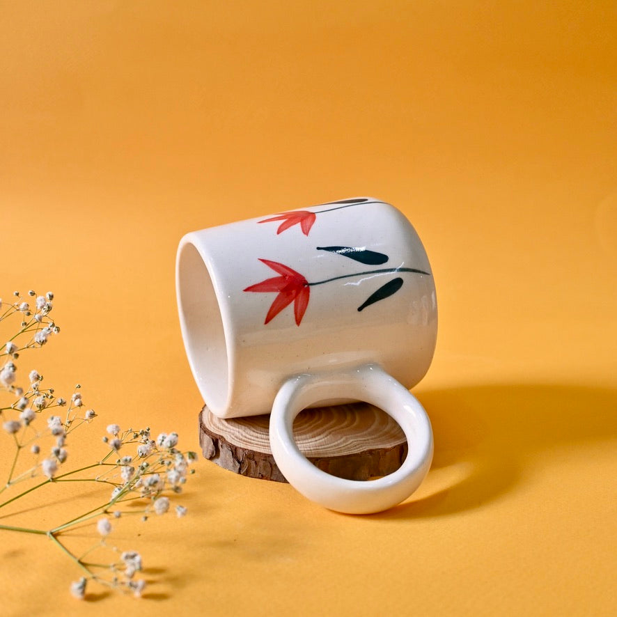 Red Tulip Ceramic Mug