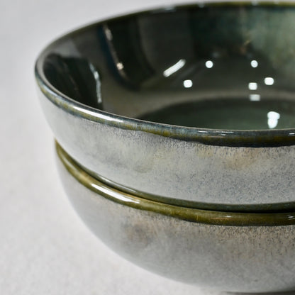 Emerald Glow Handmade Ceramic Bowl