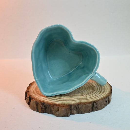 Turquoise Heart Ceramic Mug