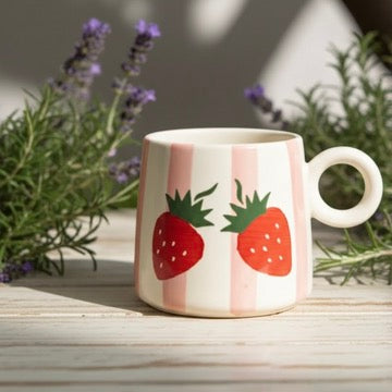 Strawberry Pinteresty Ceramic Mug