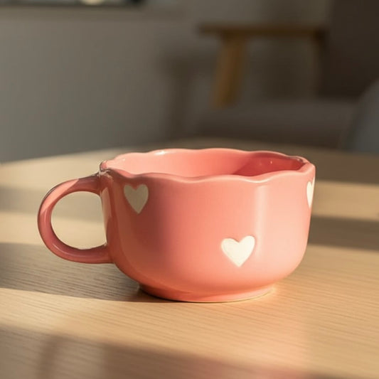 Pink Hearts Wavesip Cute Pinteresty Mug