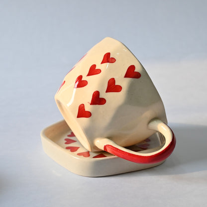 Cozy Hearts Cup & Saucer Set