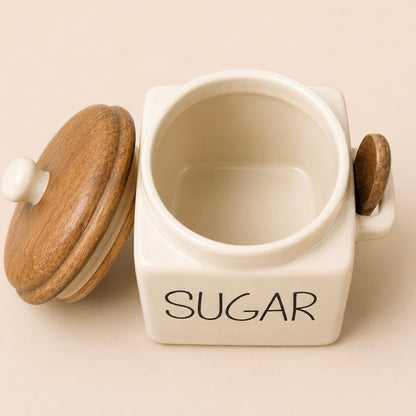 Classic Ceramic Tea Coffee Sugar Jar Set