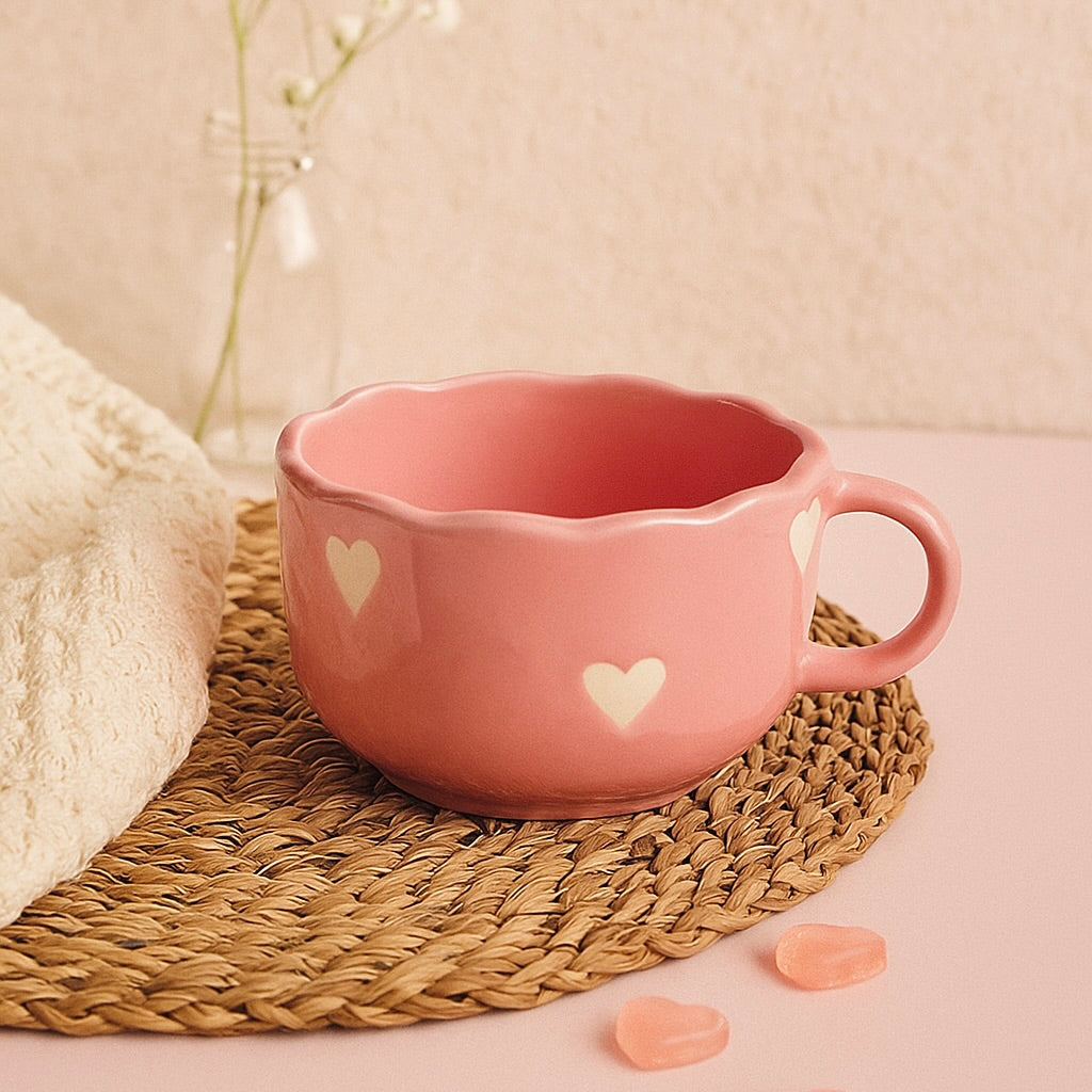 Pink Hearts Wavesip Cute Pinterest Mug
