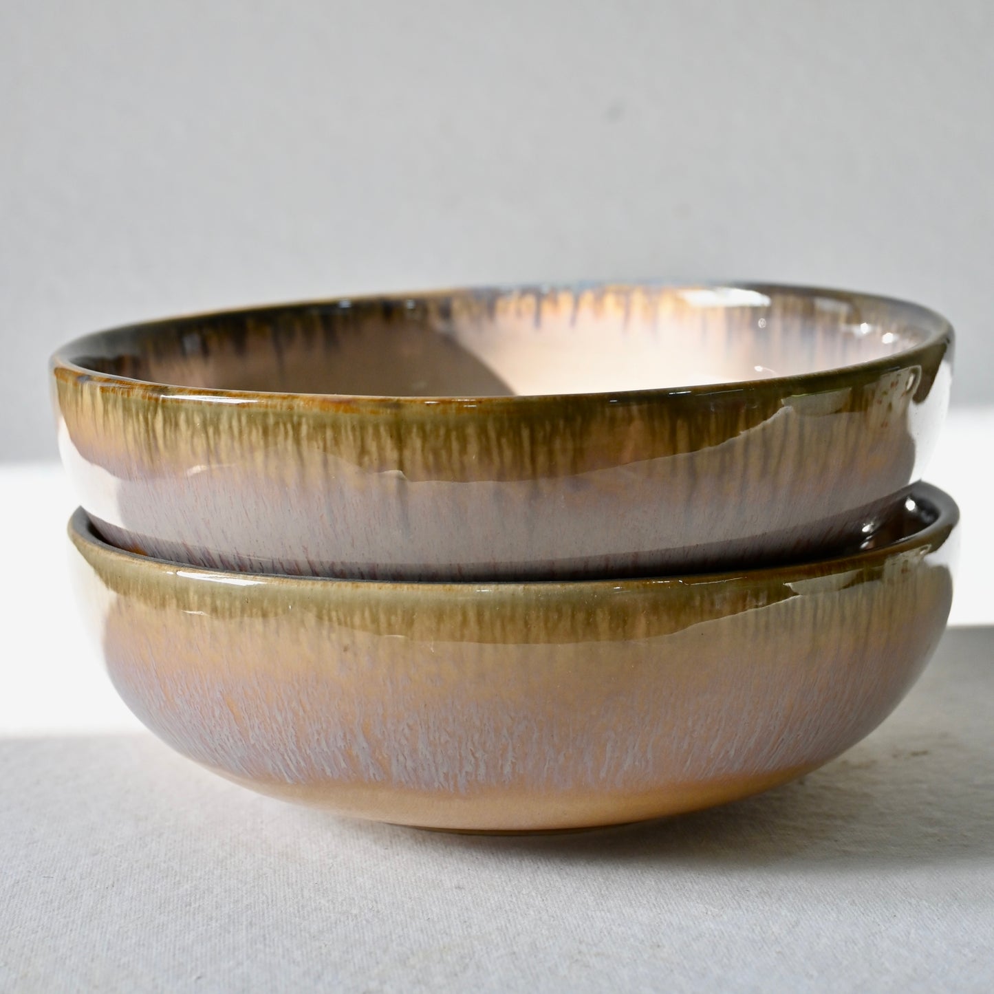 Tan Bloom Handmade Ceramic Bowl