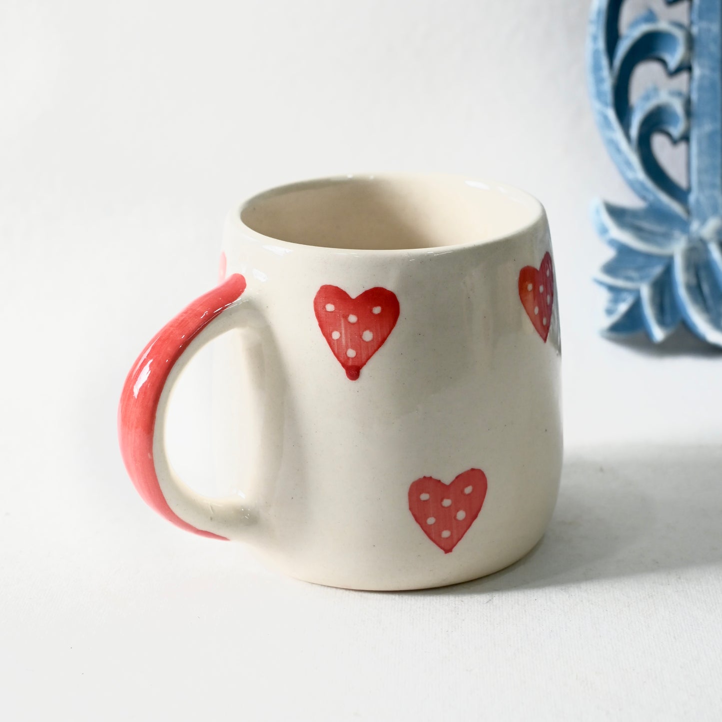 Pink Big Heart Pinteresty Ceramic Mug