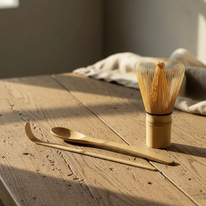 Bamboo Matcha/ Ube Whisk Set (Chasen & Chashaku)