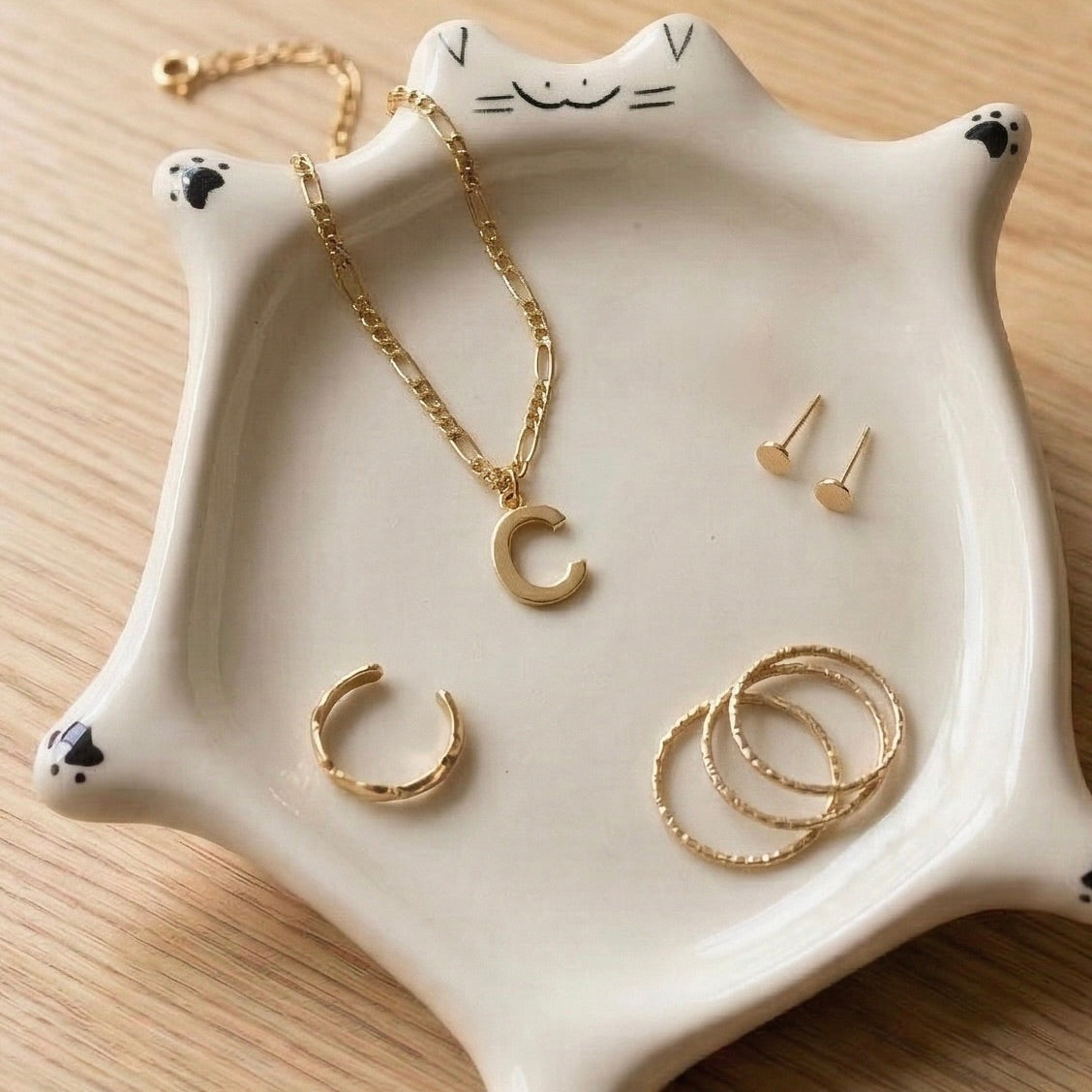Cat Ceramic Trinket Tray/Plate