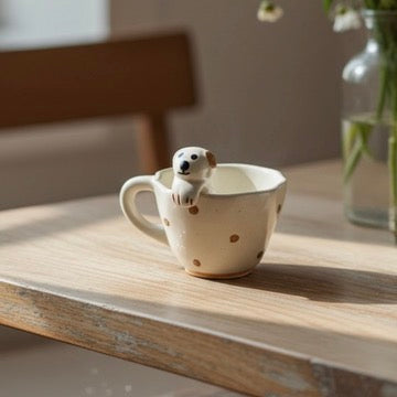 Waiting Puppy Ceramic Mug