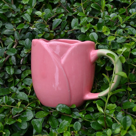 Pink Tulip Ceramic Mug