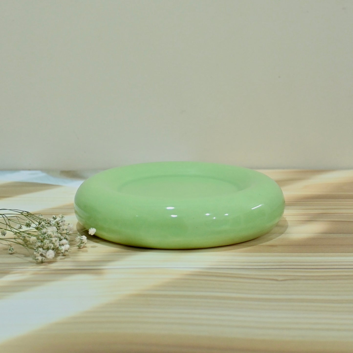 Green Knob Cup & Saucer Set