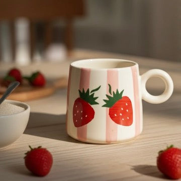 Strawberry Pinteresty Ceramic Mug