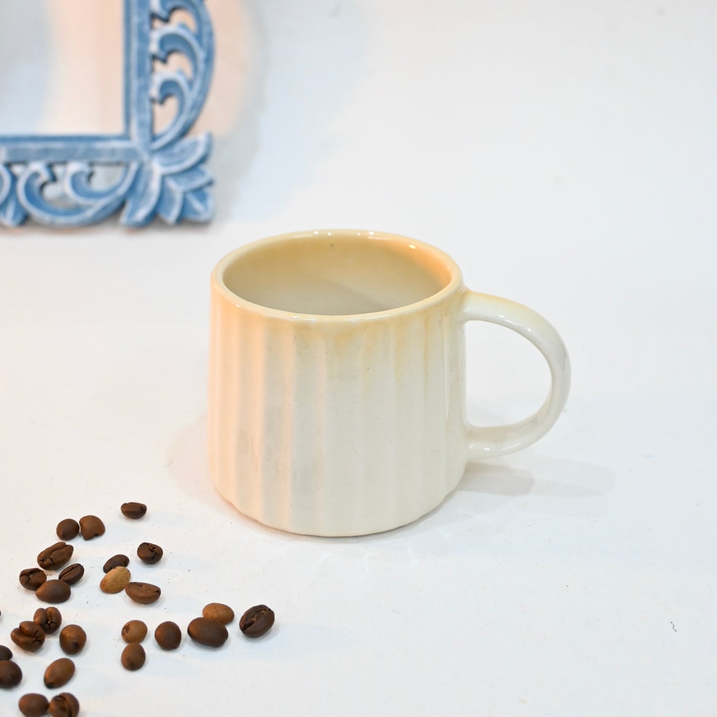 Vanilla Textured Ceramic Mug
