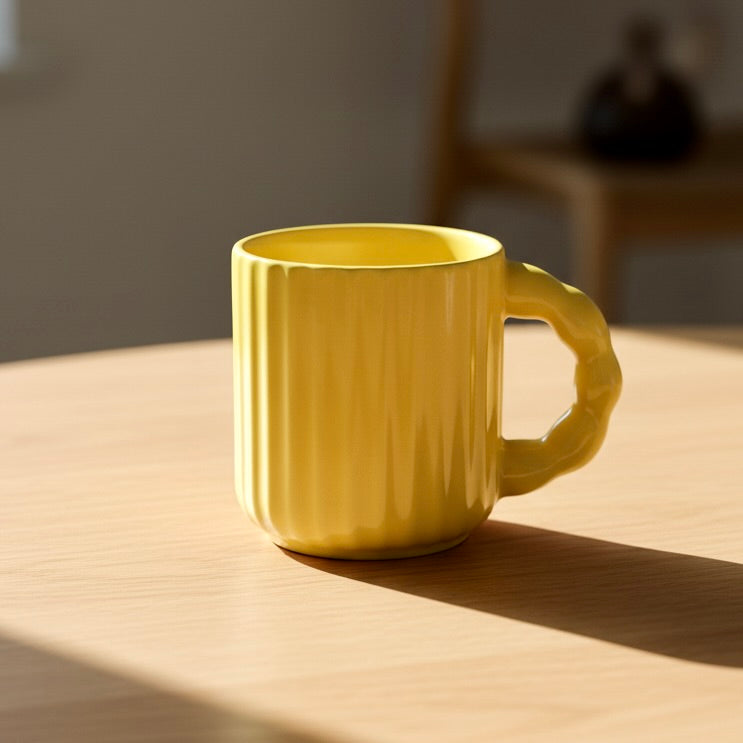 Yellow Textured Mug