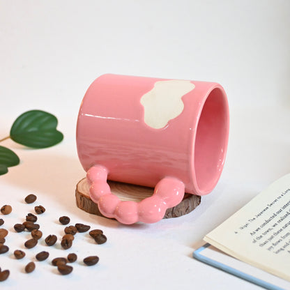 Pink Cloudy Ceramic Mug