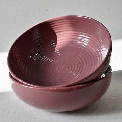 Cranberry Handmade Ceramic Bowl